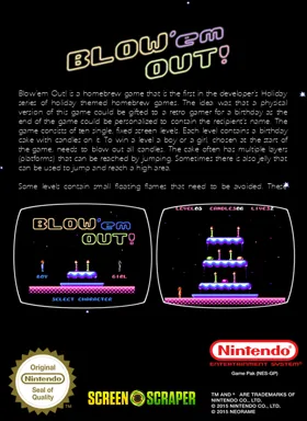 Blow'em Out (USA) (Second Dimension) (Aftermarket) (Unl) box cover back